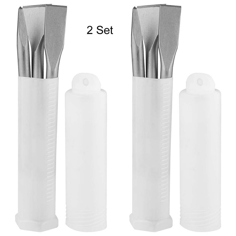 CertBuy 6-Piece SDS Plus Concrete Drill Bit Set - Rotary Hammer Bits Including Point Chisel, 20mm & 40mm Flat Chisels - Image 5